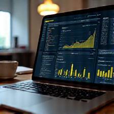 Live analytics dashboard on laptop