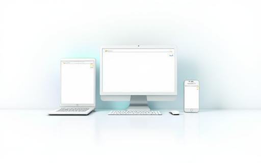 E-learning interface on mobile and desktop devices